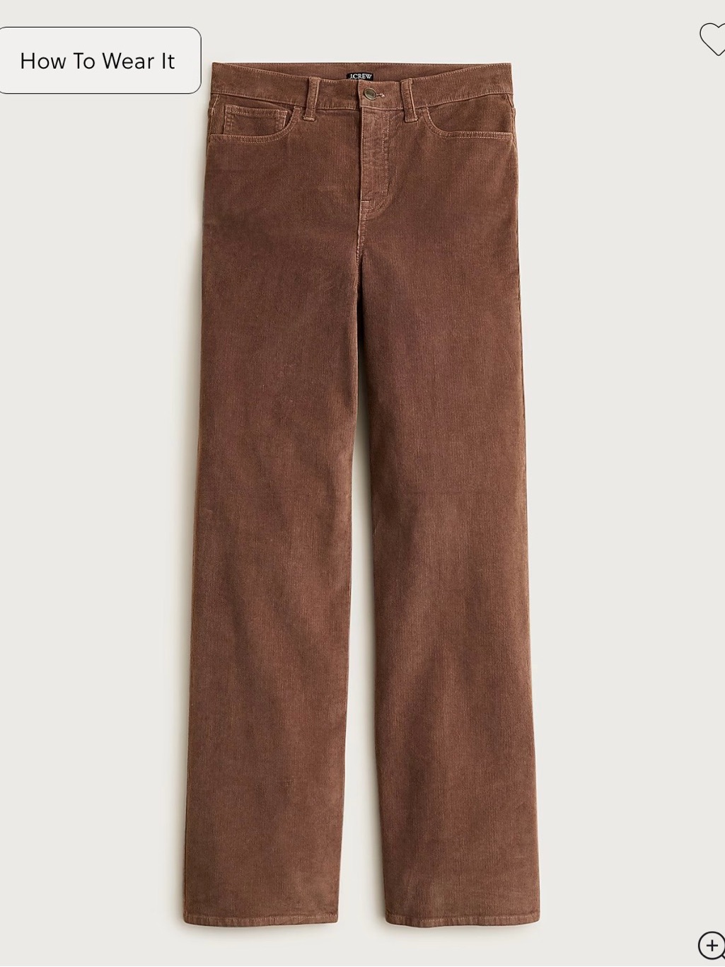 J. Crew Slim Wide Leg Corduroy Pants (31 Tall) Taupe